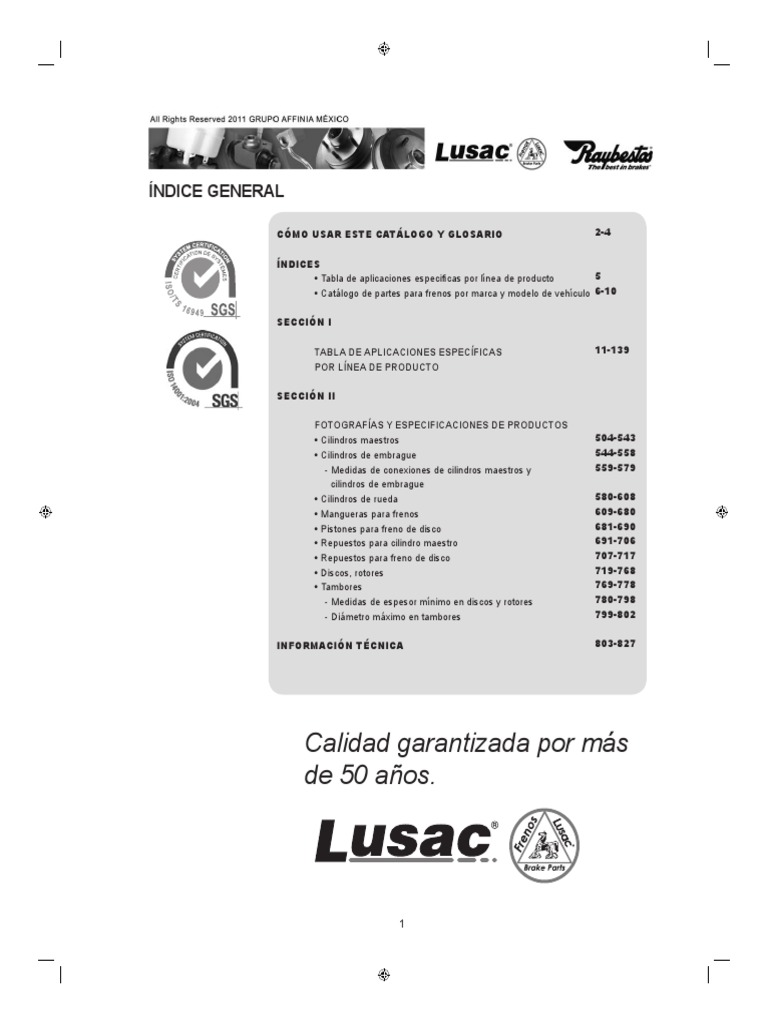 Frenos Lusac 390377 | PDF | todoterreno | Pontiac