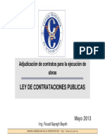 Ley de Contrataciones Publicas: Adjudicación de Contratos para La Ejecución de Obras