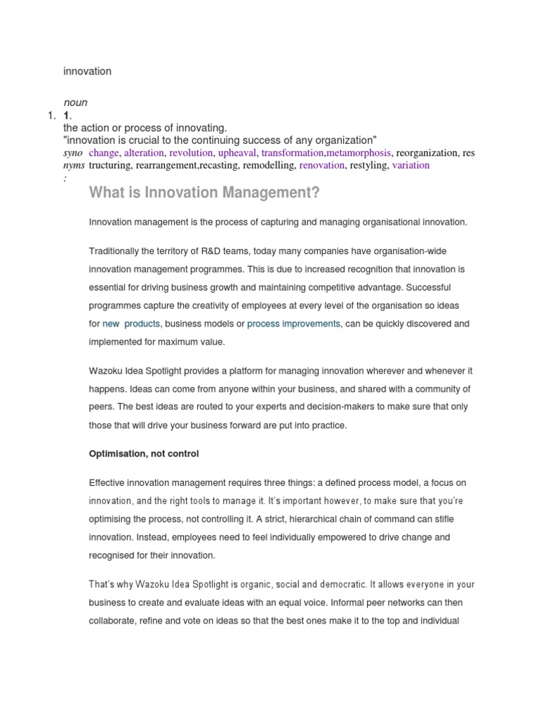 Bis | PDF | Innovation | Strategic Management