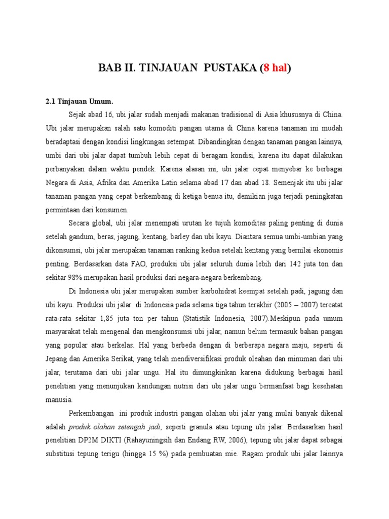 Tinjauan Pustaka Ubi Jalar Ungu