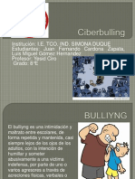 Práctica # 3, El Bullying y El Ciber Bullying. Juan Fernando Cardona Zapata, Luis Iguel Gomez Hernandez 8°e Modificado