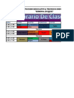 PR+üCTICA # 6 HORARIO DE CLASES