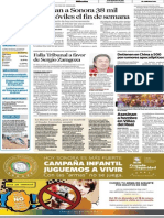 Periódico El Imparcial Página 2, 19 de Diciembre de 2012 Sección General. 