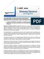 Asociatividad, La Clave Para Que Municipios y Departamentos Promuevan Mayor Desarrollo Territorial