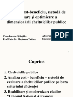 Sinescu - Nicoleta - Analiza Cost-Beneficiu, Metodă de Evaluare Şi Optimizare A Dimensionării Cheltuielilor Publice