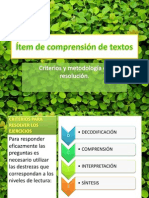 Ítem de Comprensión de Textos