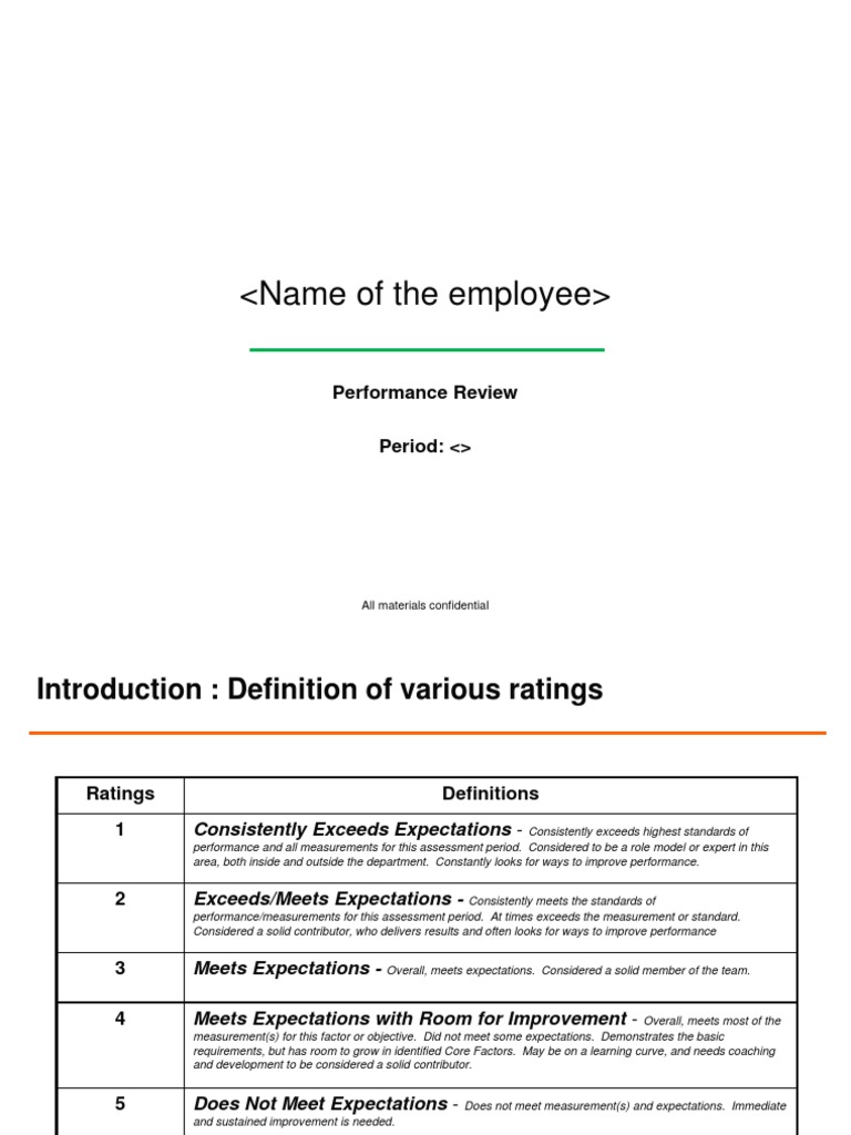 Employee Performance Review Ratings Guide | PDF | Educational ...