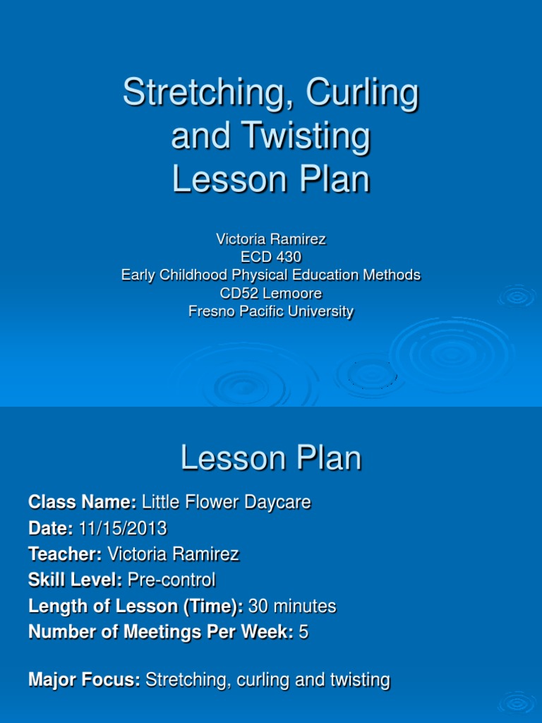 Stretching, Curling and Twisting Lesson Plan PDF Lesson Plan