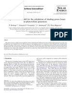 A Simple Accurate Model for the Calculation of Shading Power Losses in Photovoltaic Generators