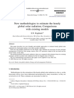 Kaplanis 2006 New Methodologies to Estimate the Hourly Global Solar Radiation Comparisons With Existing Models