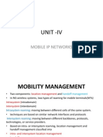 Unit - Iv: Mobile Ip Networks