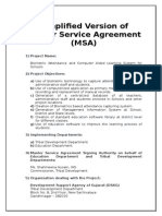 Simplified Version of Master Service Agreement (MSA)