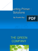 Accounting Primer: Solutions: by Prantik Ray