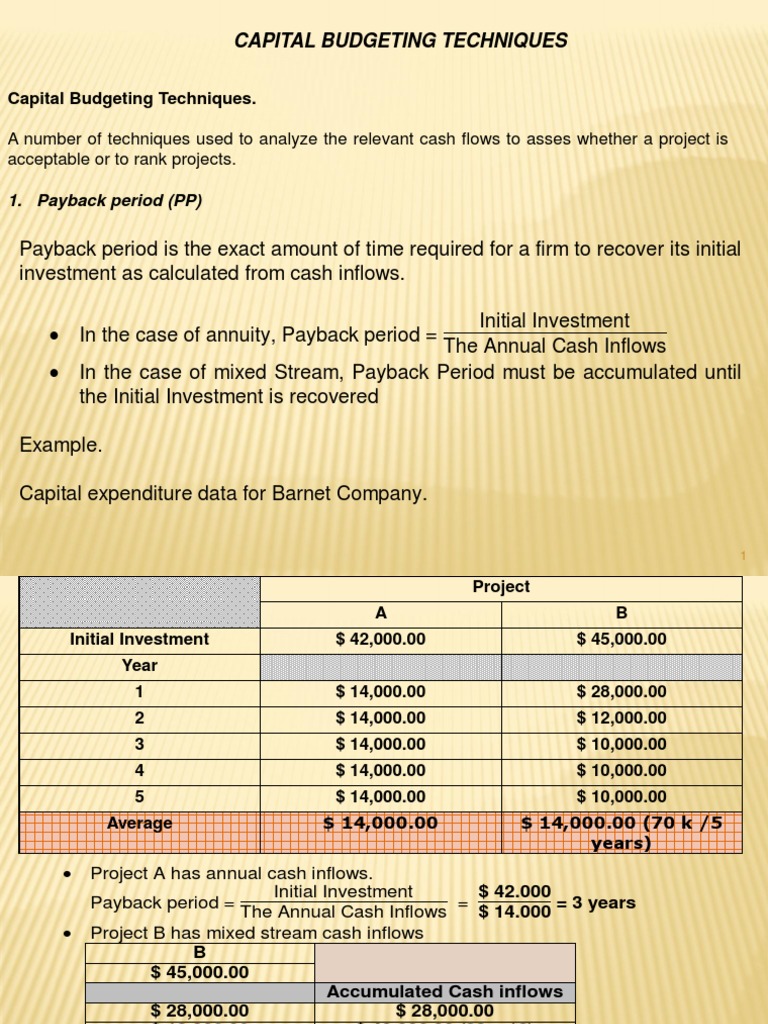 4-Capital Budgeting Techniques | PDF | Net Present Value | Internal ...