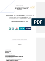 Lineamientos Del PVU y SNS 2013
