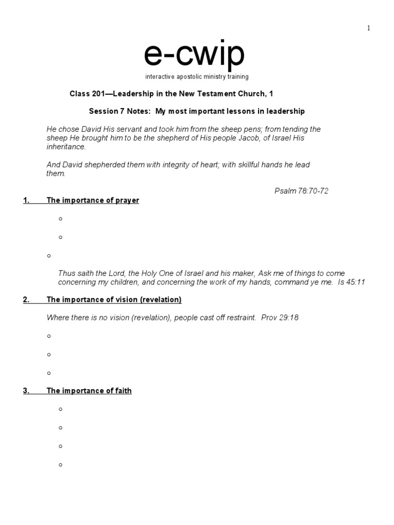 E-Cwip Course 201 Session 8 Handout | PDF