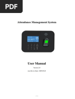 Attendance Management System Software Manual (Ams)