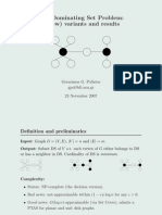 The Dominating Set Problem: (A Few) Variants and Results: Gerasimos G. Pollatos Gpol@di - Uoa.gr 23 November 2007