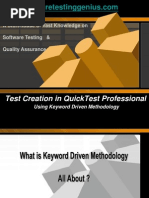 Test Creation in Quicktest Professional: A Storehouse of Vast Knowledge On Software Testing & Quality Assurance