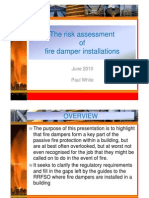 The Risk Assessment of Fire Damper Installations