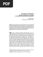 Six Degrees of Separation Operational Separation as a Remedy in European Telecommunications Regulation