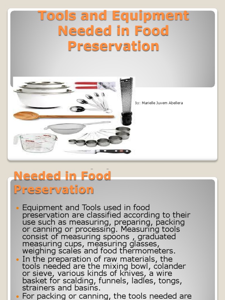 Tools and Equipment Fruit Preserves Fermentation In Food Processing