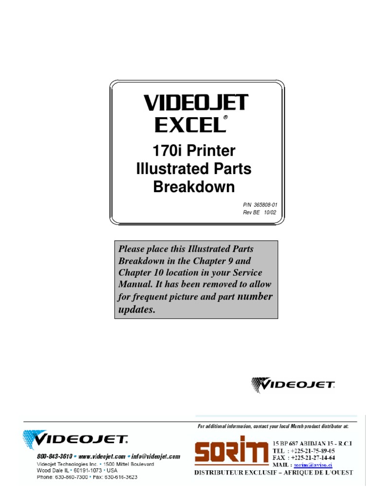 Videojet Excel 2000 Manual Pdf
