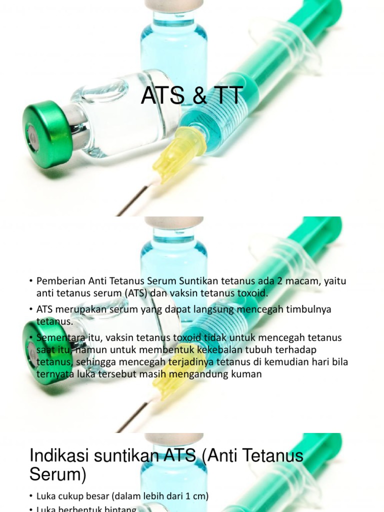 Pemberian ATS dan Vaksin Tetanus | PDF