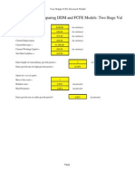 Comparing DDM and FCFE Models: Two Stage Valuation: Inputs For FCFE Calculation