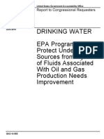 GAO-14-555 Drinking Water and Fracking Report