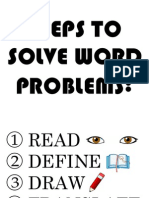 Steps To Solve Word Problems