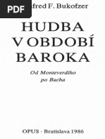 Manfred Bukofzer-Music in Baroque Era | PDF