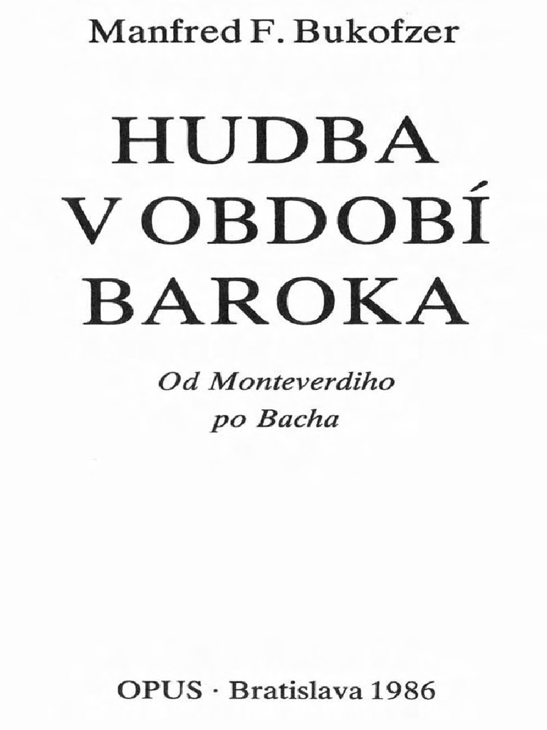 768px x 1024px - Manfred Bukofzer-Music in Baroque Era | PDF