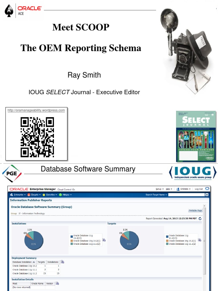 OEM Reporting Schema Oracle Database Database Schema