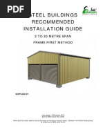 Fair Dinkum Steel Buildings Recommended Installation Guide - Frame First Method