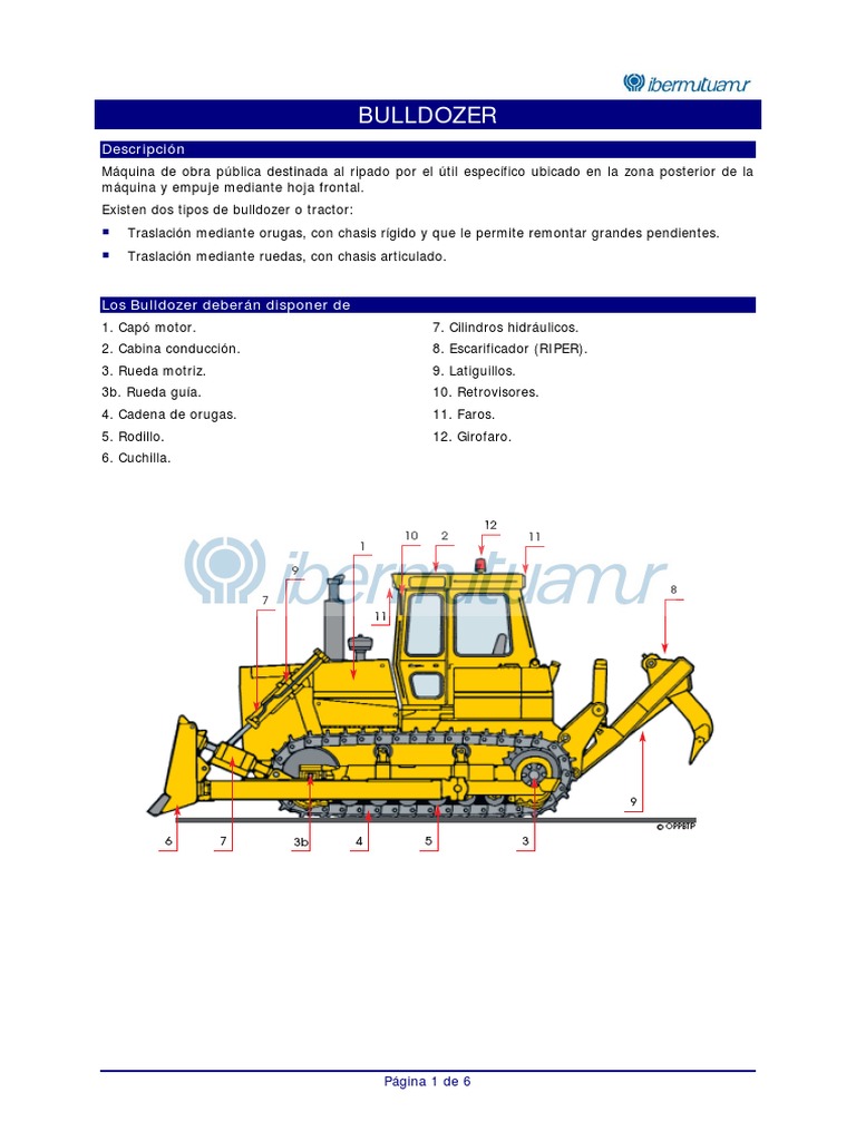 Bulldozer | PDF | Guante | Batería (electricidad)