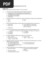 AP Chemistry Chapter 19 Practice MC Test