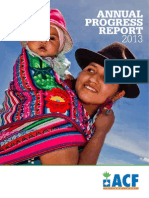 Action Against Hunger Annual Progress Report 2013