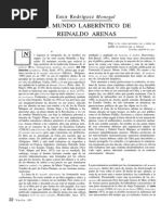 El Mundo Laberíntico de Reinaldo Arenas (Emir Rodríguez Monegal, Vuelta 101, Abril 1985)