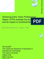 Achieving Early Years Professional Status: Eyps Evaluate The Process and Its Impact On Professional Identity