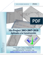 Manual Microsoft Project 2003 2007 2010 Aplicado a La Construccion