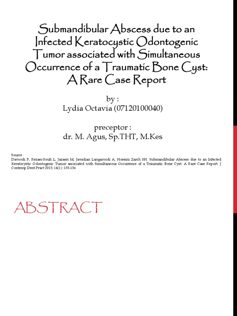 Submandibular Abscess Case Report | PDF | Science & Mathematics