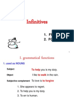 Infinitives: 1. Functions 2. Forms