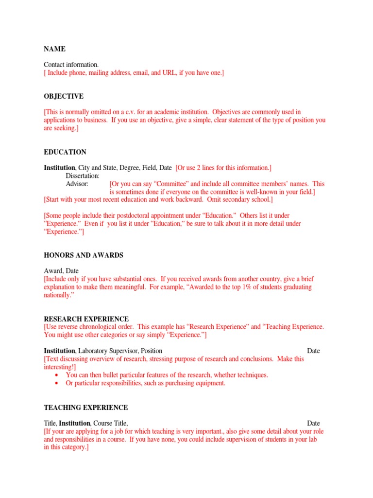 Template CV | PDF | Academic Journal | Academic Degree