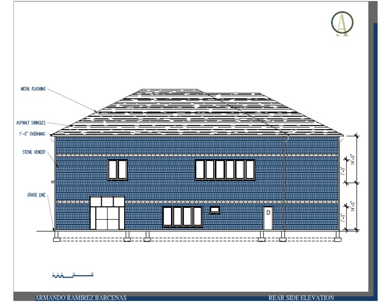 Rear Side Elevation by Armando Ramirez Barcenas | PDF