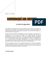 Public PDF CommJuristes 1 Mai 2007 Et Lettre