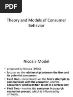 Theory and Models of Consumer Behavior