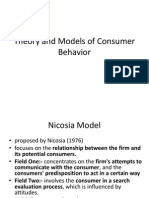 Theory and Models of Consumer Behavior