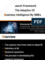 Waranpong Boonsiritomachai A Research Framework For The Adoption of Business Intelligence by SMEs