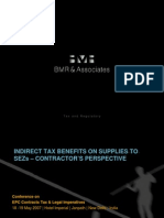 Indirect Tax Benefits on Supplies to SEZ- Contractors Perspective- Final